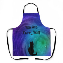 All-Over Print Apron with Cat Print