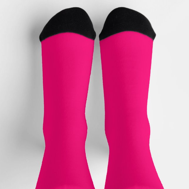 All-Over-Print Bright Pink Socks Colour Socks (Top)