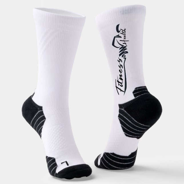 All-Over Print Fitness Socks (Angled)