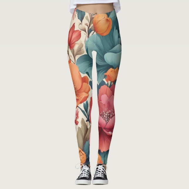 All over print legging Florals pattern (Front)