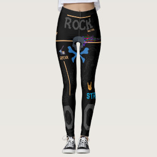 All-Over-Print Leggings Rock Metal Dumott GUITAR 