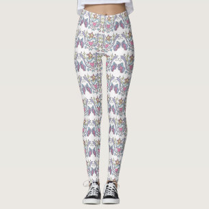 All-Over-Print Leggings Wing Heart Star Design