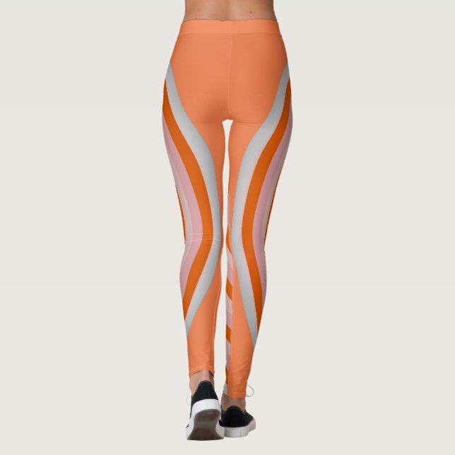 All Over Print Leggings with Circular Design (Back)