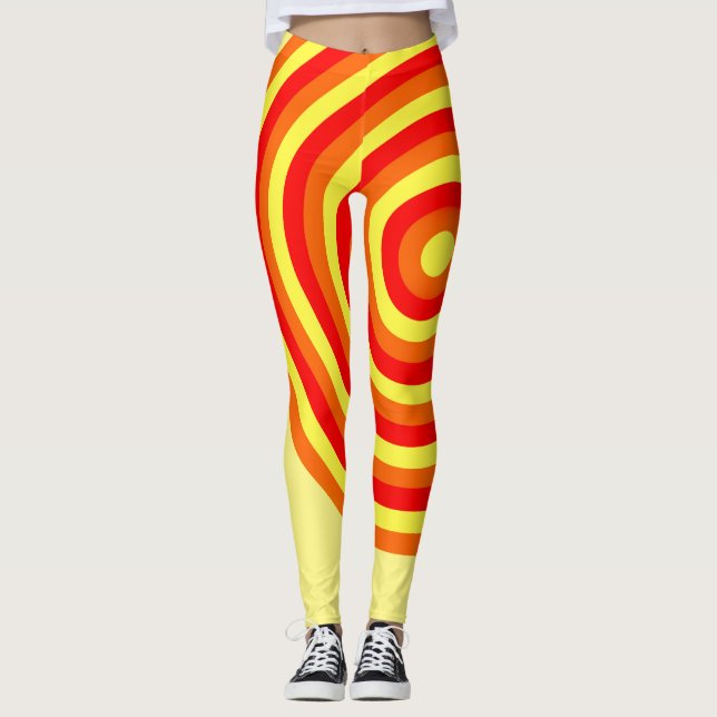 All Over Print Leggings with Circular Design (Front)