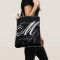 All-over-print Monogram Black Tote Bag