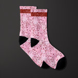 All-Over-Print Socks<br><div class="desc">Add a touch of romance to your wedding ensemble with our Blush Pink Floral Pattern Socks. The floral pattern in blush pink is perfect for a dreamy wedding. Enhance your style with our coordinating neck tie.</div>