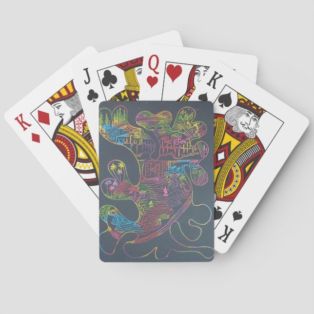 All-Over-Print Socks Playing Cards (Back)