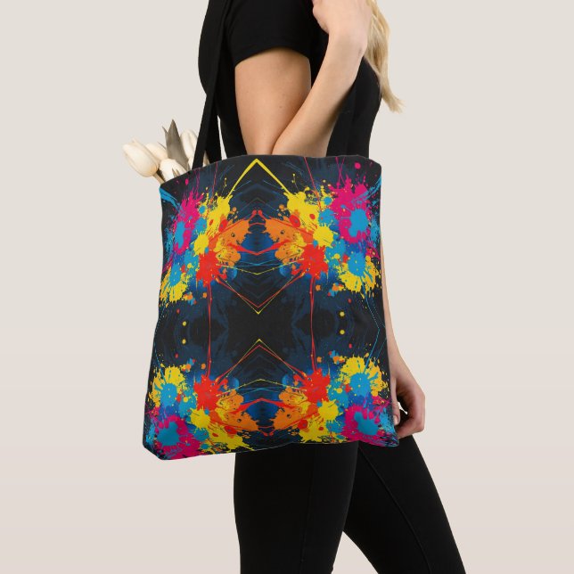 All over print splatter womens Tote bag   (Close Up)