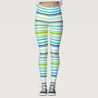 All-over print Striped Leggings