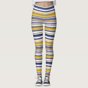 All-over print Striped Leggings