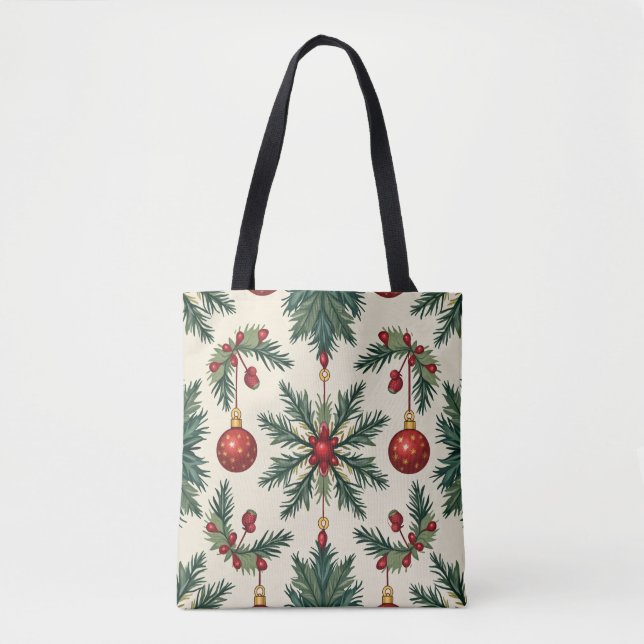 All-Over-Print Tote, Shoulder Tote (christmas) (Front)