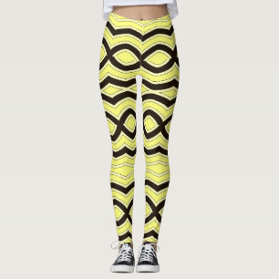 All-Over-Print yellow colour "Ratti_Creative_Arts" Leggings