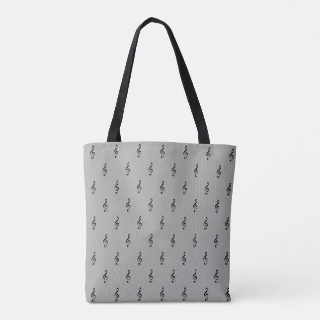 all_over_printed Musical Notes Tote Bag (Back)