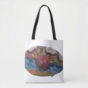 All over printed shoulder tote bag size medium