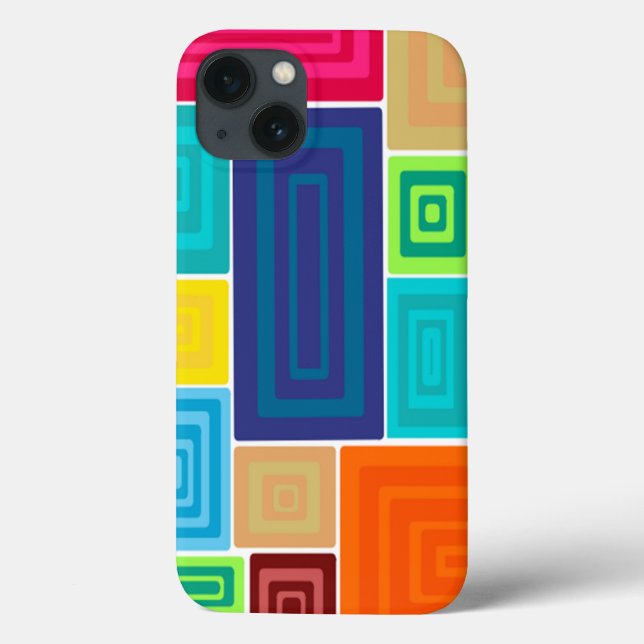 All Over Rectangles Case-Mate iPhone Case (Back)