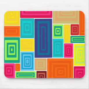 All Over Rectangles Mouse Pad