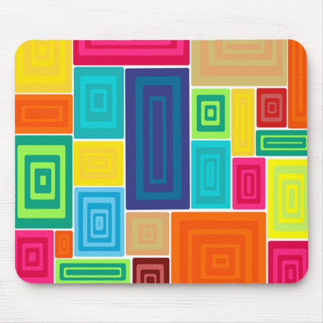 All Over Rectangles Mouse Pad (Front)