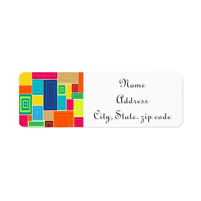 All Over Rectangles Return Address Label (Front)