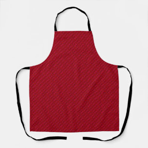 All-Over Red And Red Hearts Kitchen Apron