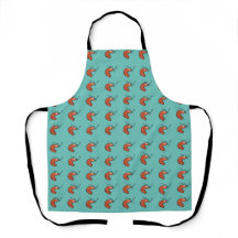 All-Over Shrimp Print Apron