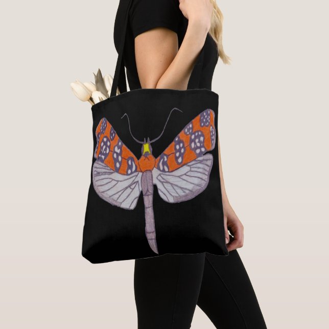 All-Over Tote - Ailanthus Moth (black) Bag (Close Up)