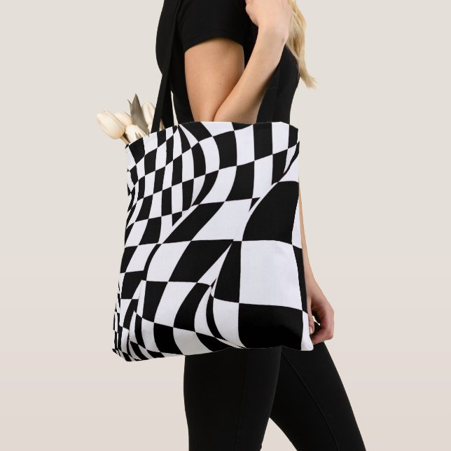 All-Over Tote - Modified Checkered Flag Bag (Close Up)
