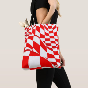 All-Over Tote - Modified Red Checkered Flag Bag