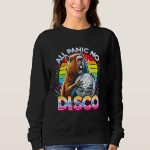 All Panic No Disco Capybara Funny Screaming Capyba Sweatshirt