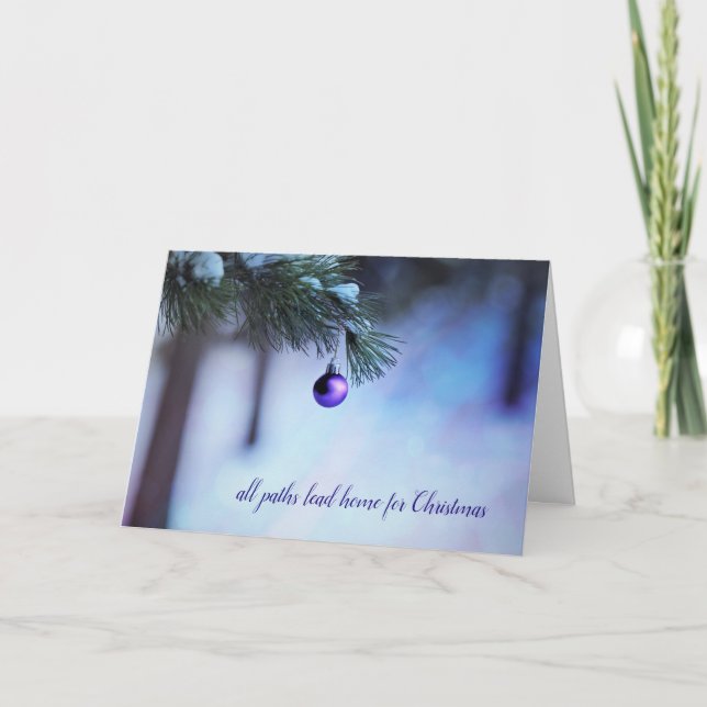 All Paths Lead Home For Christmas (Card) Holiday Card (Front)