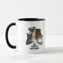 All Pawts Welcome Combo Mug, 11 oz