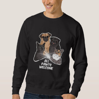 all pawts welcome sweatshirt no logo
