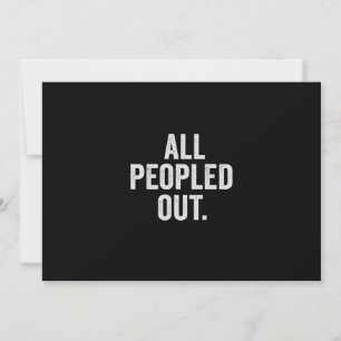 All Peopled Out Funny Introvert Gift Holiday Card