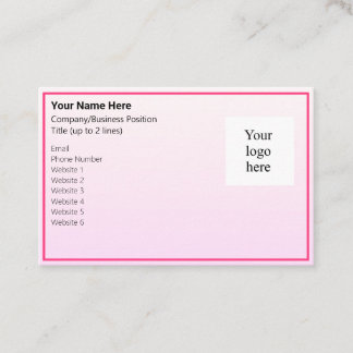 All Pinks Online Biz Logo Business Card