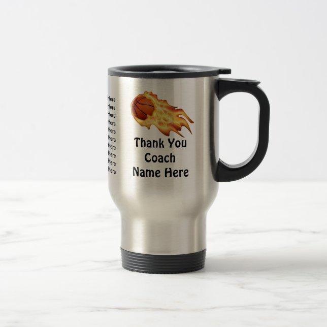 All Player's Name on Basketball Coach Coffee Mugs (Right)