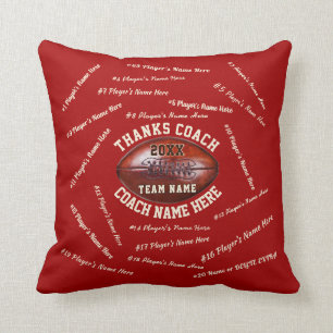 All Player's Names, Gifts for Football Coaches Cushion