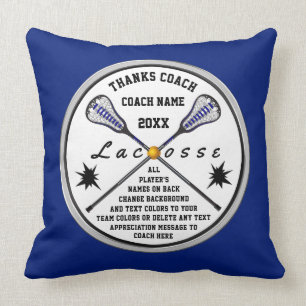 All Player's Names Lacrosse Coach Gifts Your Cushion