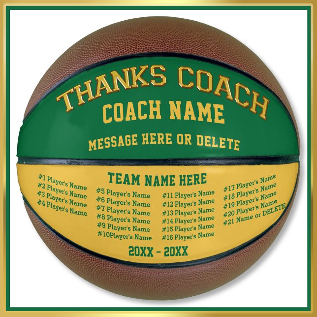 All Players Names Personalised Basketball Ball (Custom Basketball Ball. Good gifts for basketball coaches. Basketball coach appreciation gifts, Name)