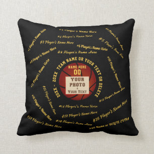 All Players Names Senior Custom Basketball Pillow
