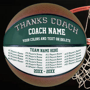All Players, Team Colours on Basketball Coach Gift