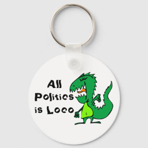 All Politics is Loco Key Ring