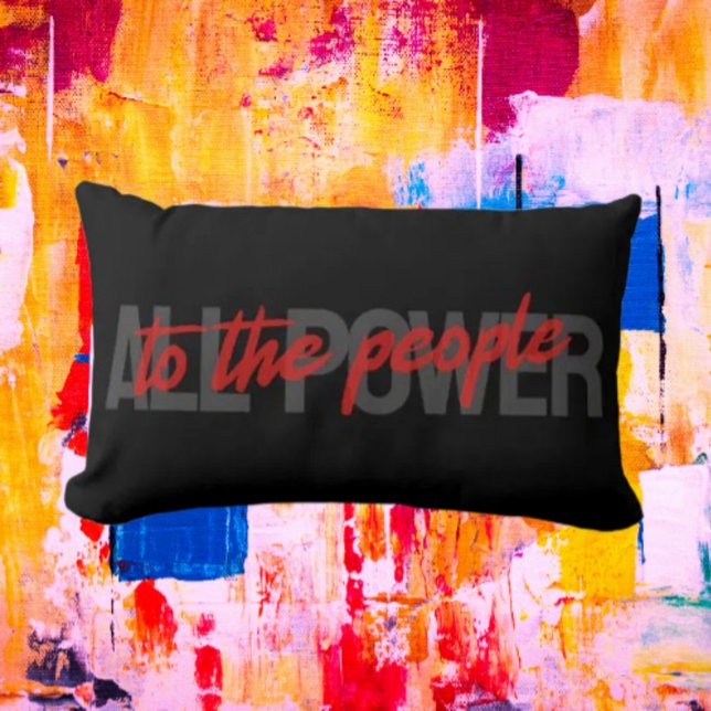 All Power to the People Throw Pillow – Bold (Creator Uploaded)