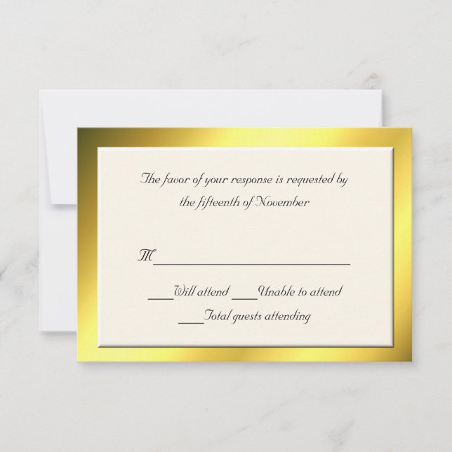 All Purpose Cream and Gold Response Card (Front)