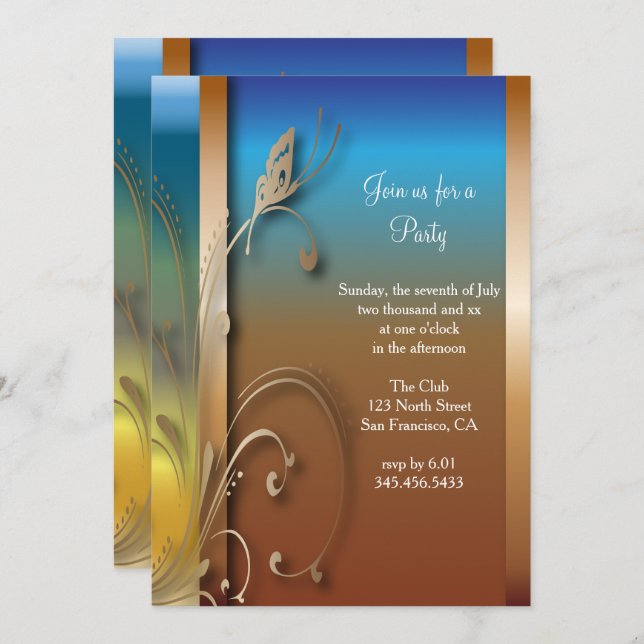 All Purpose Party Celebration | DIY Text Invitation (Front/Back)
