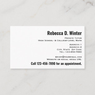 All-Purpose Simple Classic Professional Business Card