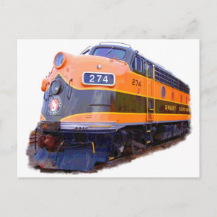 All Railroad Locomotive Postcard