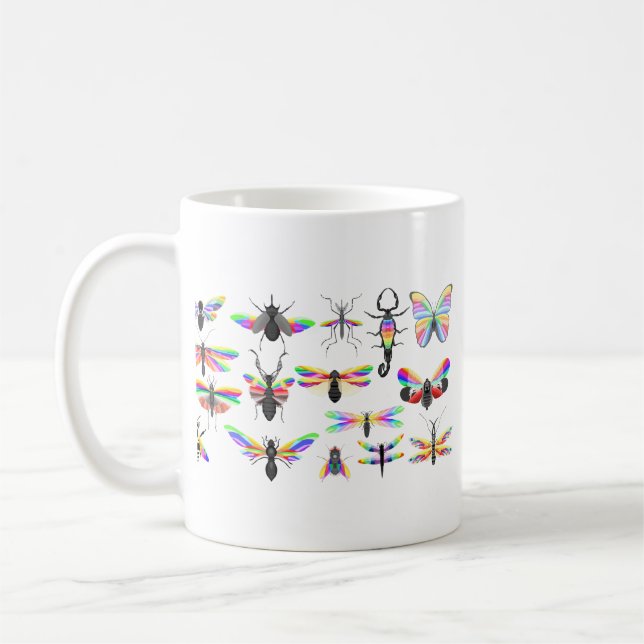 All Rainbow Bugs Coffee Mug (Left)