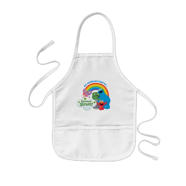 All Rainbows Lead to Sesame Street Kids Apron (Front)