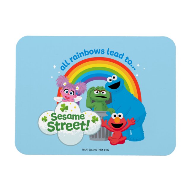 All Rainbows Lead to Sesame Street Magnet (Horizontal)