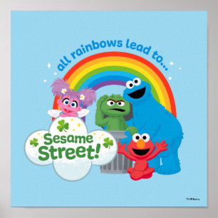 All Rainbows Lead to Sesame Street Poster