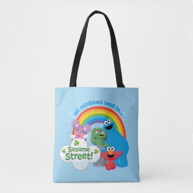 All Rainbows Lead to Sesame Street Tote Bag (Front)